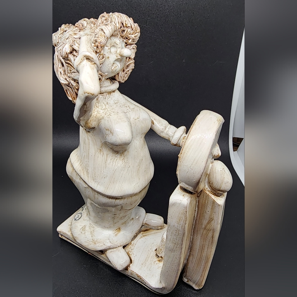 Vintage Dino Bencini Figurine Woman on Scale- Italy